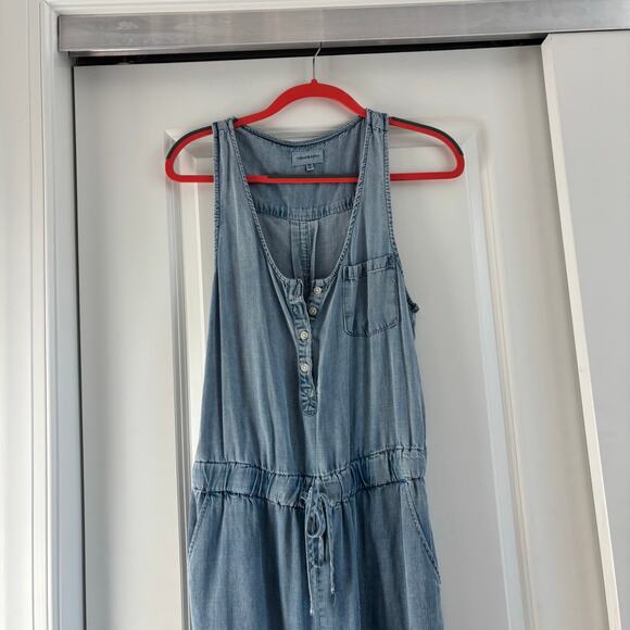 Thread & Supply Women’s Faith & Flower Jumpsuit Chambray Sz M Tencel Comfy - Picture 3 of 16